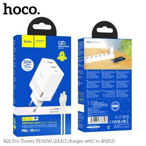 bo sac hoco n21 pro tourer pd30w type c to lightning hocoborofone.vn