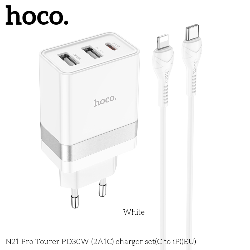 bo sac hoco n21 pro tourer pd30w type c to lightning hocoborofone.vn