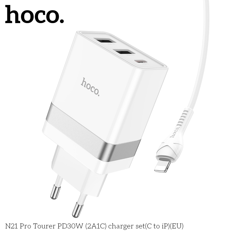 bo sac hoco n21 pro tourer pd30w type c to lightning hocoborofone.vn