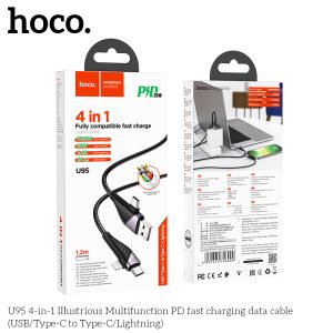 Cáp Sạc Nhanh 4in1 Hoco U95