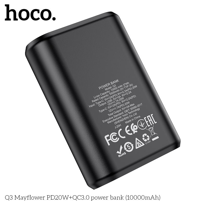q3 hoco mayflower pd20wqc3 0 power bank 10000mah hocoborofone.vn