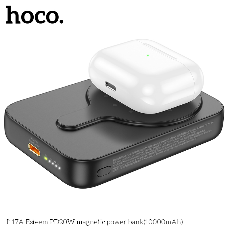 Sạc Dự Phòng Không Dây Hoco J117 PD20W 10000mAh