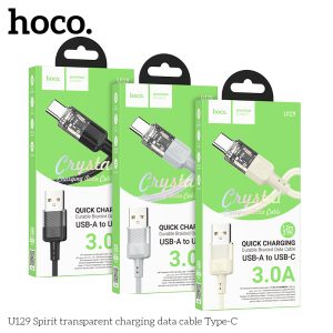 Cáp Sạc Trong Suốt Hoco U129 Type-C